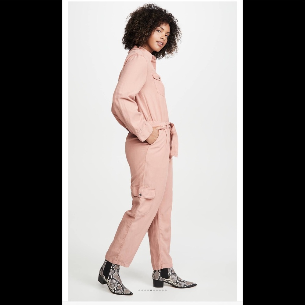 Alice and Olivia Kai Cargo Jumpsuit in Rose - Picture 6 of 12